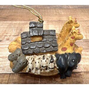 Miniature Noahs Ark Detailed Collectible Ornament Resin Animal Sculpture
